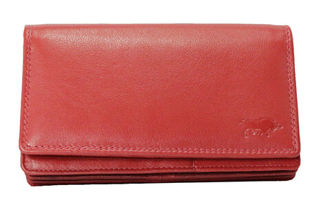 Dames Portemonnee van Rood Leer met RFID-bescherming