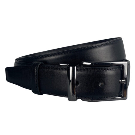 Riem Heren - Dubbelzijdig - Zwart en Donkerbruin - 3,5 cm breed - Echt leer