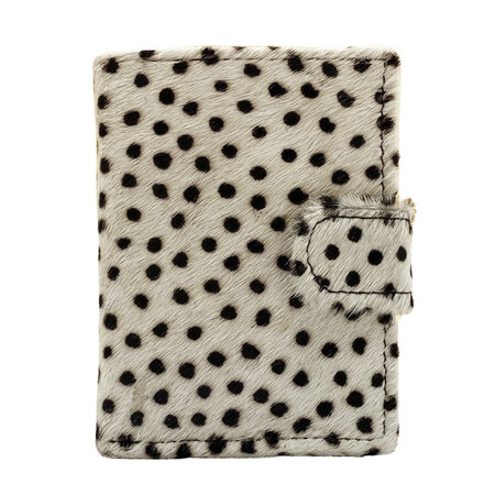 Leren Pasjeshouder Lichtbruin met Cardprotector en Cheetah Print