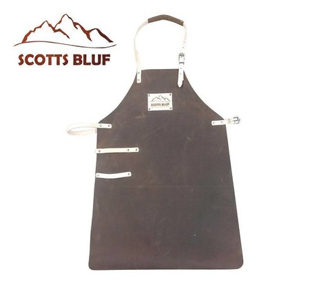 Bruin rundleren barbecue schort van Scottsbluf
