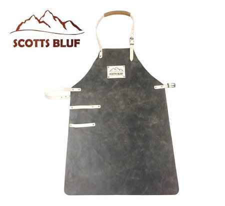 BBQ Schort Scottsbluf zwart/tan used look