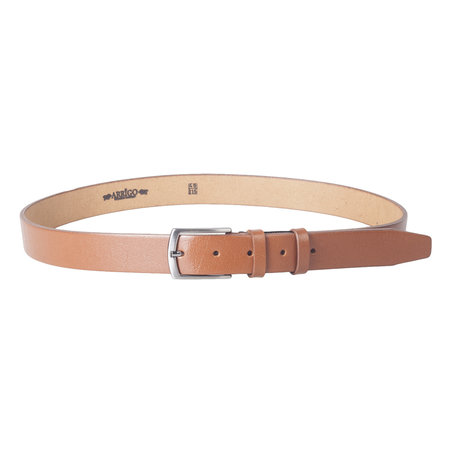 Riem van trendy buffelleer, 3 cm breed in de kleur cognac