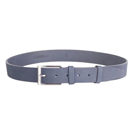 Leren riem van 3.5 cm breed gemaakt van donkerblauw buffelleer