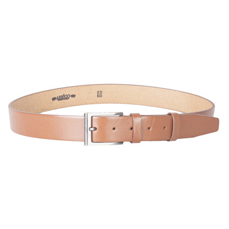 Kleding riem van buffelleer, 3.5 cm breed in de kleur cognac