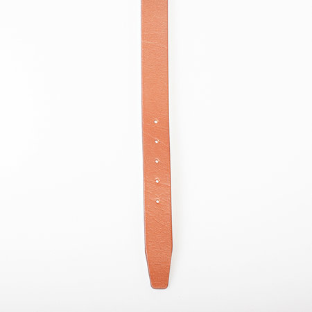 Leather belt, 3.5 cm, cognac