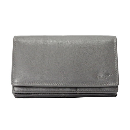 Harmonica Portemonnee voor Dames van Grijs Leer
