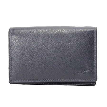 Dames Portemonnee Harmonica Van Donkerblauw Leer