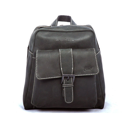 Rugtas Van Trendy Zwart Leer - Compacte Rugzak
