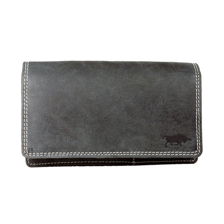 Buffelleren dames portemonnee in de kleur zwart, large