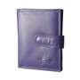 Leren anti skim pasjeshouder mapje in de kleur aubergine