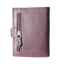 Leren anti skim pasjeshouder mapje in de kleur bordeaux rood