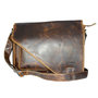 Messenger Tas Van Bruin Gewaxt Leer, Groot Model