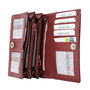 Dames Portemonnee - RFID - Donkerrood Leer