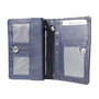 Donkerblauw rundleren anti skim portemonnee, medium