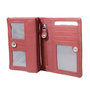 Donkerrood rundleren anti skim portemonnee, medium