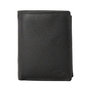 Compacte zwart leren billfold euro portemonnee