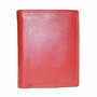 Compacte rood leren billfold euro portemonnee