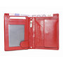 Compacte rood leren billfold euro portemonnee
