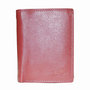 Compacte donkerrood leren billfold euro portemonnee