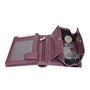 Compacte bordeaux leren billfold euro portemonnee