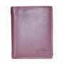 Compacte bordeaux leren billfold euro portemonnee