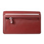 Rood leren harmonica portemonnee, groot model