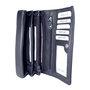 Dark blue leather harmonica RFID wallet, large model