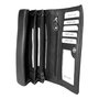 Zwart leren harmonica RFID portemonnee, groot model