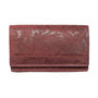 Harmonica dames portemonnee met bloemenprint, rood
