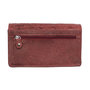 Harmonica dames portemonnee met bloemenprint, rood