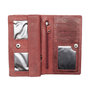 Harmonica dames portemonnee met bloemenprint, rood