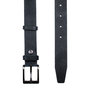 Leren riem, 3 cm breed, donkerblauw met zilveren gesp