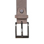 Leren riem, 3 cm breed, donkerbruin met zilveren gesp