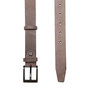 Leren riem, 3 cm breed, donkerbruin met zilveren gesp