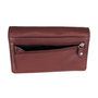 Leren Dames Portemonnee van Donkerrood Leer
