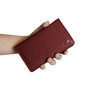 Leren Dames Portemonnee van Donkerrood Leer