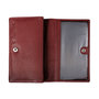 Leren Dames Portemonnee van Donkerrood Leer