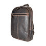 Leren Laptop Rugzak van Donkerbruin Leer