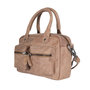 Schoudertas - Westernbag - Handtas Van Taupe Leer