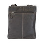 Lederen Crossbody Tas - Schoudertas Van Donkerbruin Leer