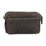 Schoudertasje - Heuptasje - Clutch Van Donkerbruin Buffelleer
