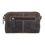Schoudertasje - Heuptasje - Clutch Van Donkerbruin Buffelleer