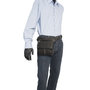 Black leather bum bag crossbody shoulder bag
