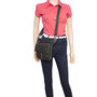 Black leather bum bag crossbody shoulder bag