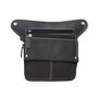 Black leather bum bag crossbody shoulder bag