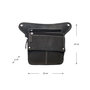 Black leather bum bag crossbody shoulder bag