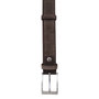 Suede Riem Donkerbruin • Met een Stijlvolle Zilverkleurige Gesp