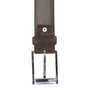 Suede Riem Donkerbruin • Met een Stijlvolle Zilverkleurige Gesp
