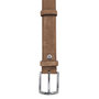Suede Riem Cognac/Lichtbruin • Met een Stijlvolle Zilverkleurige Gesp