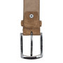 Suede Riem Cognac/Lichtbruin • Met een Stijlvolle Zilverkleurige Gesp